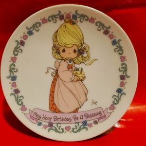 1994 Enesco Precious Moments 4" Small Plate "May Your Birthday Be A Blessing"